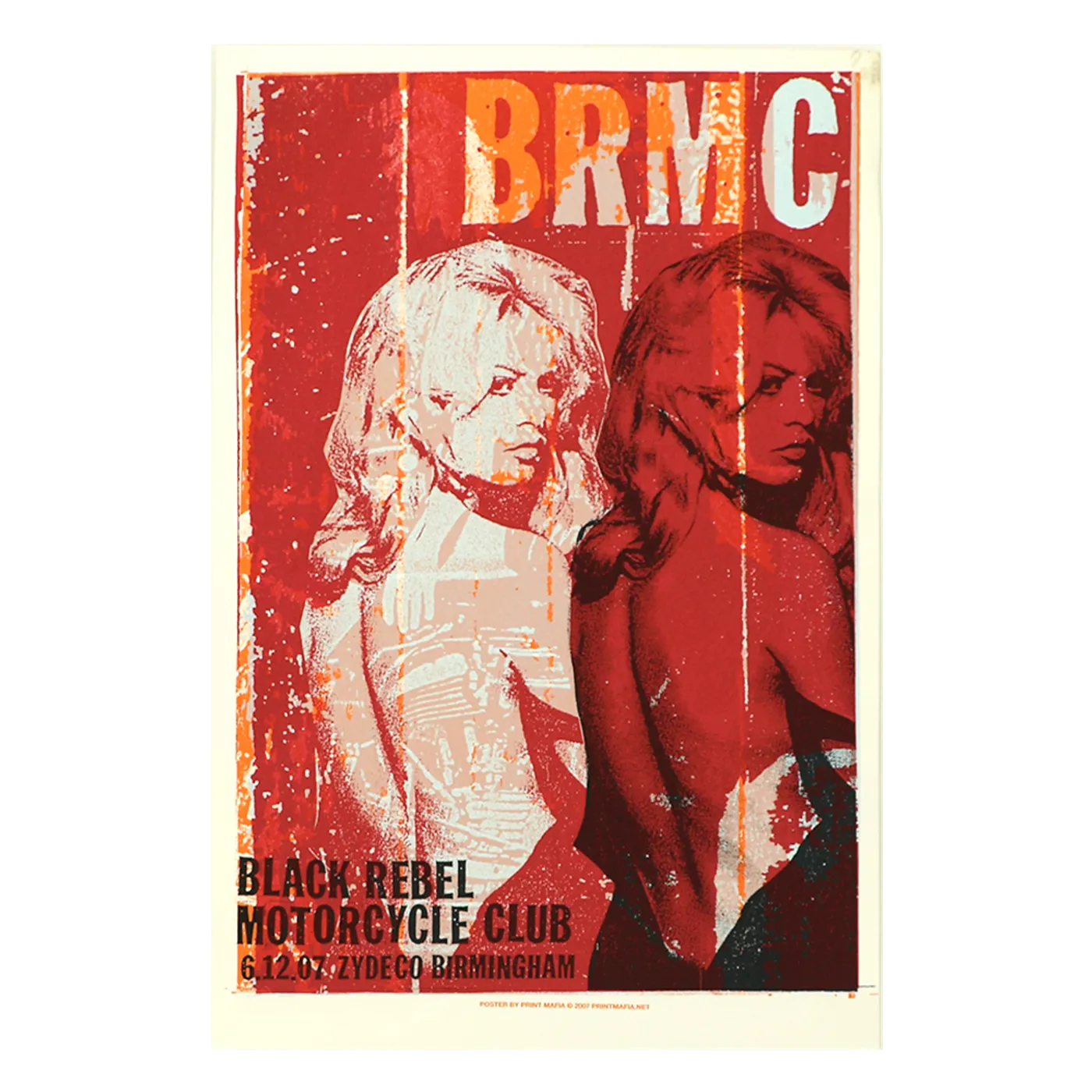 Black Rebel Motorcycle Club Zydeco Birmingham Poster