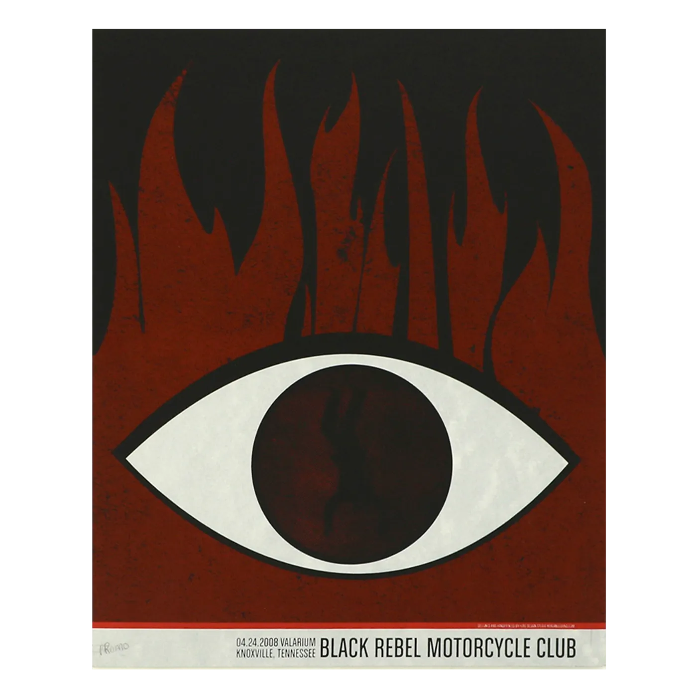 Black Rebel Motorcycle Club 2008 Knoxville Promo Poster