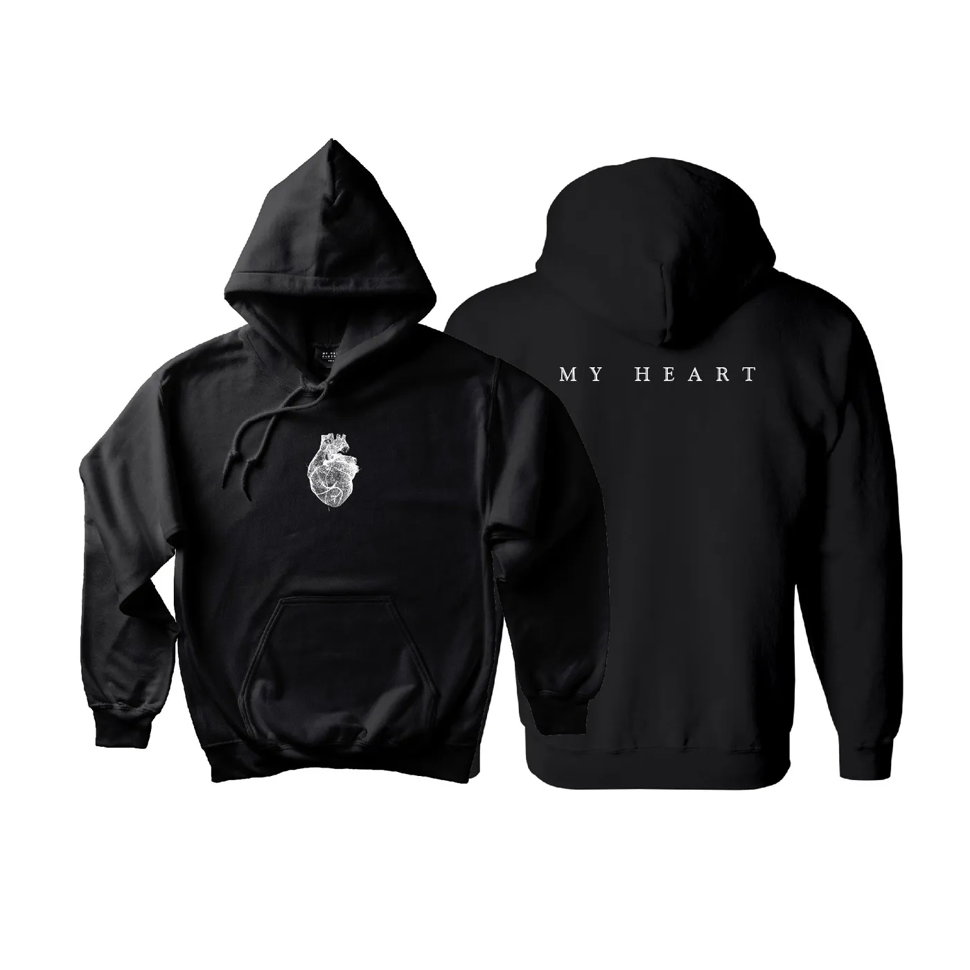 Nic Fanciulli Black Hoodie w/ small My Heart graphic