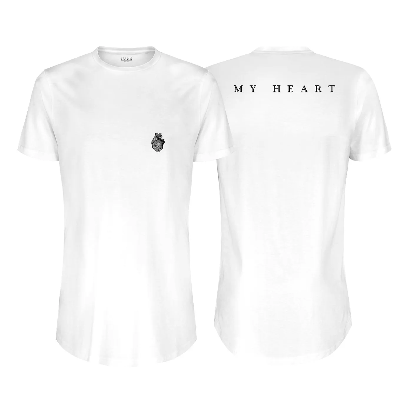 Nic Fanciulli White Longline w/ My Heart crest