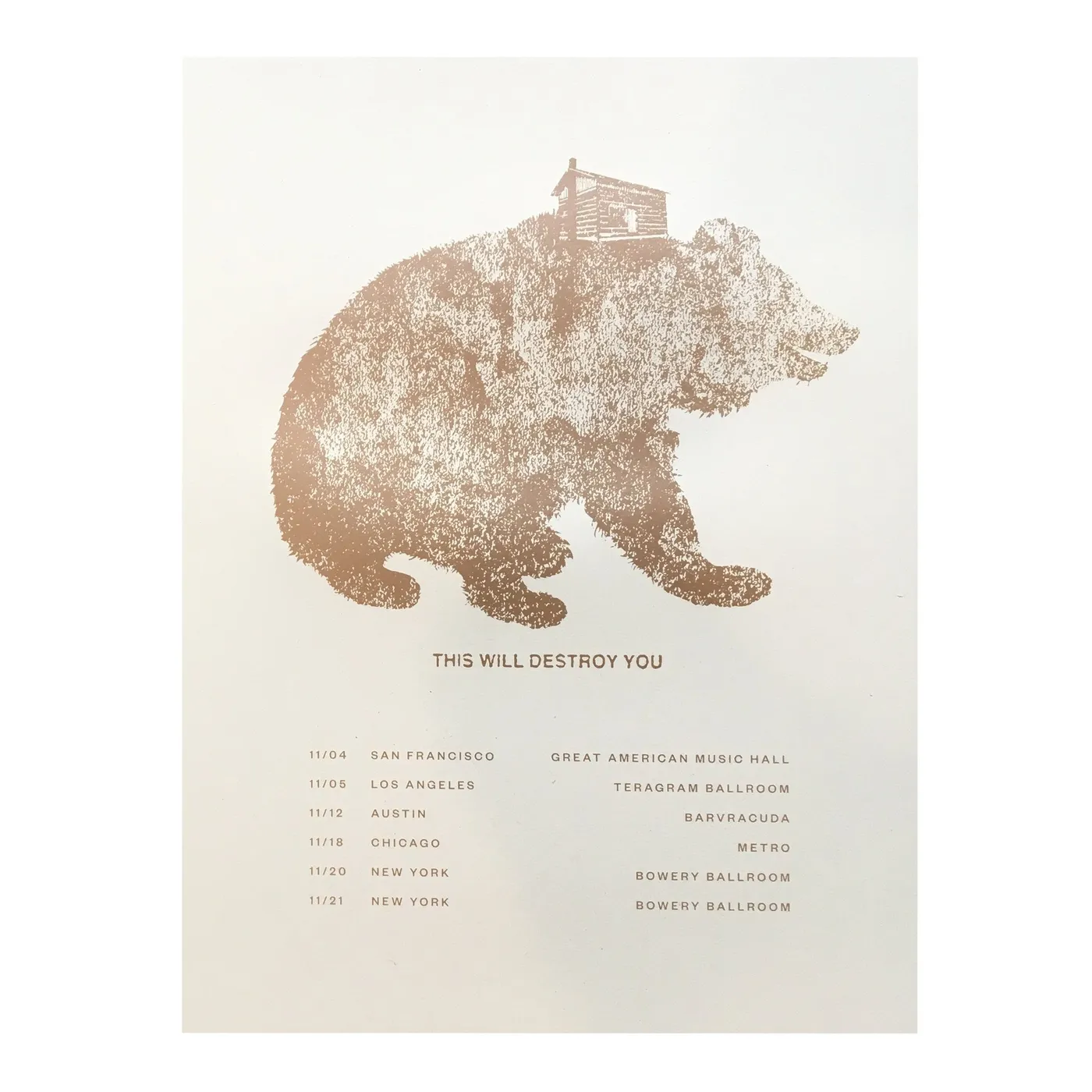 This Will Destroy You TWDY Anniversary Tour Bear Poster