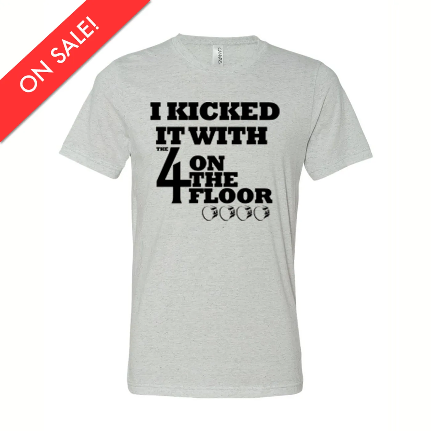 the 4onthefloor I Kicked It Tee - Heather White