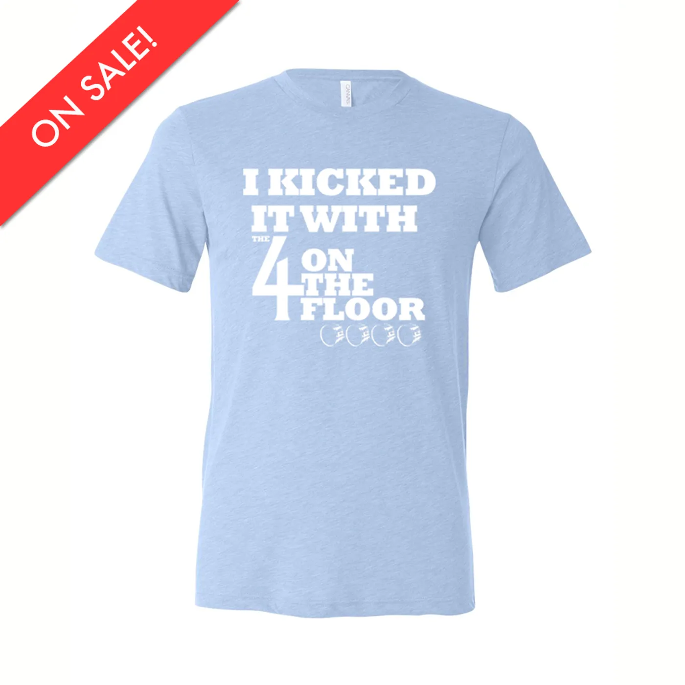 the 4onthefloor 4OTF I Kicked It Tee - Heather Blue