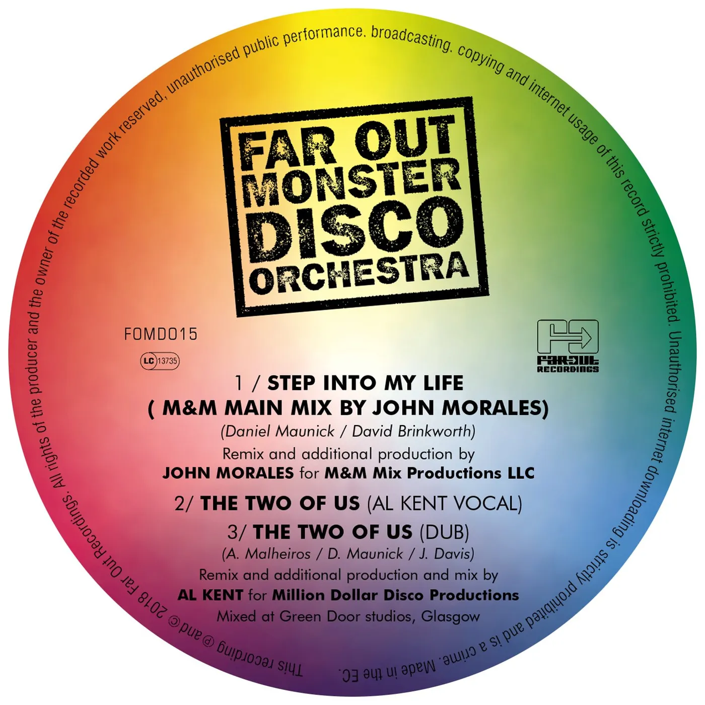 The Far Out Monster Disco Orchestra - Step Into My Life (M&M Mix by John Morales) / The Two Of Us (Al Kent Remixes) [2018]
