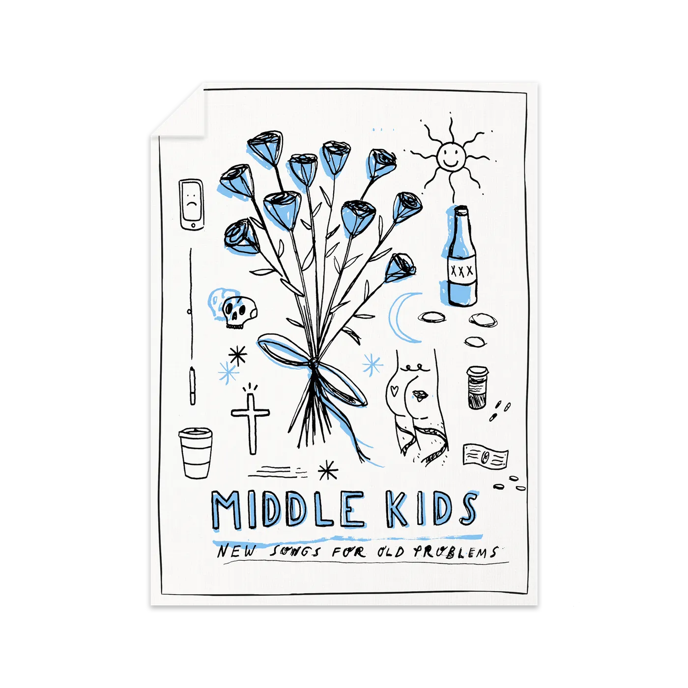 Middle Kids WHITE DECONSTRUCTED TEA TOWEL