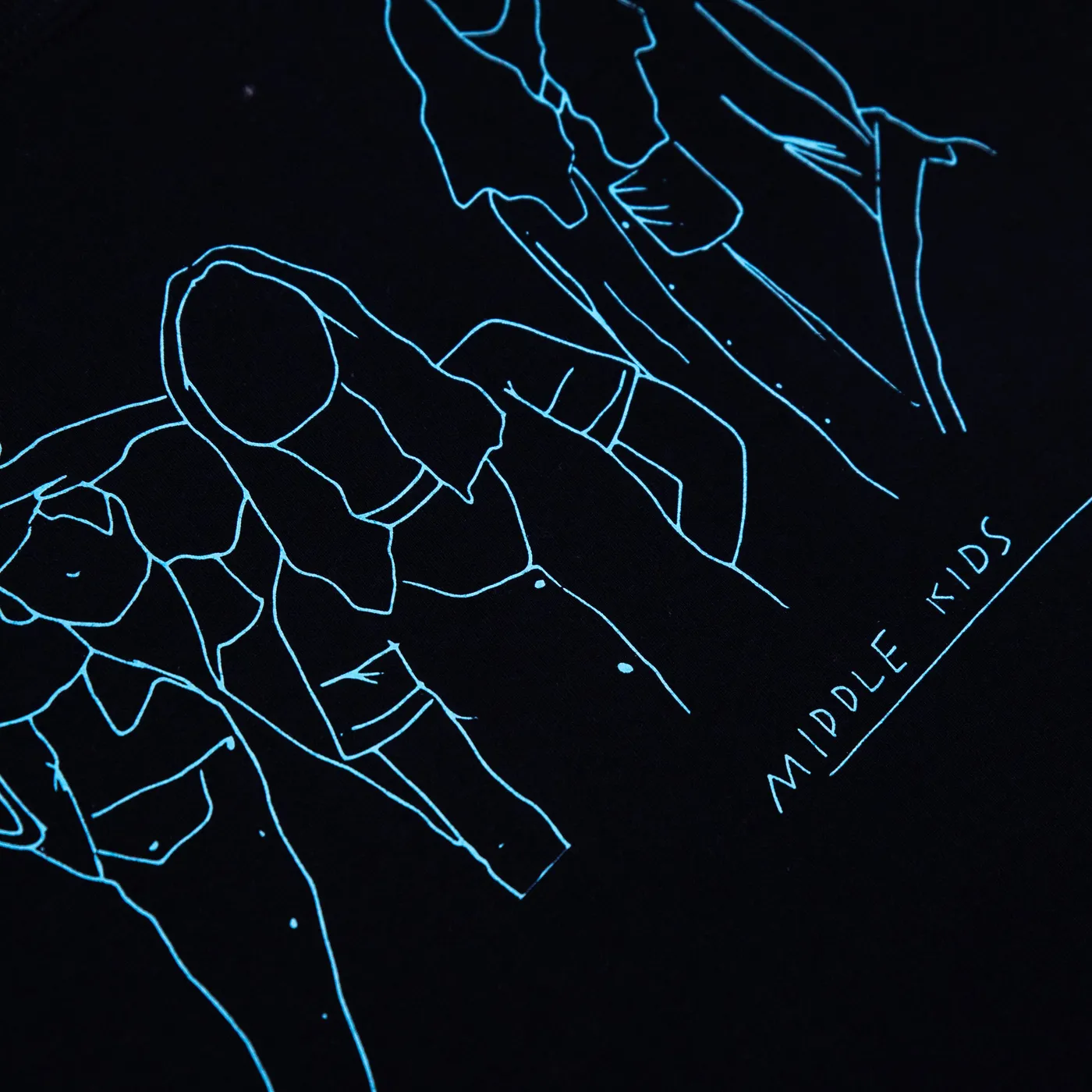 Middle Kids BLACK OUTLINE TEE