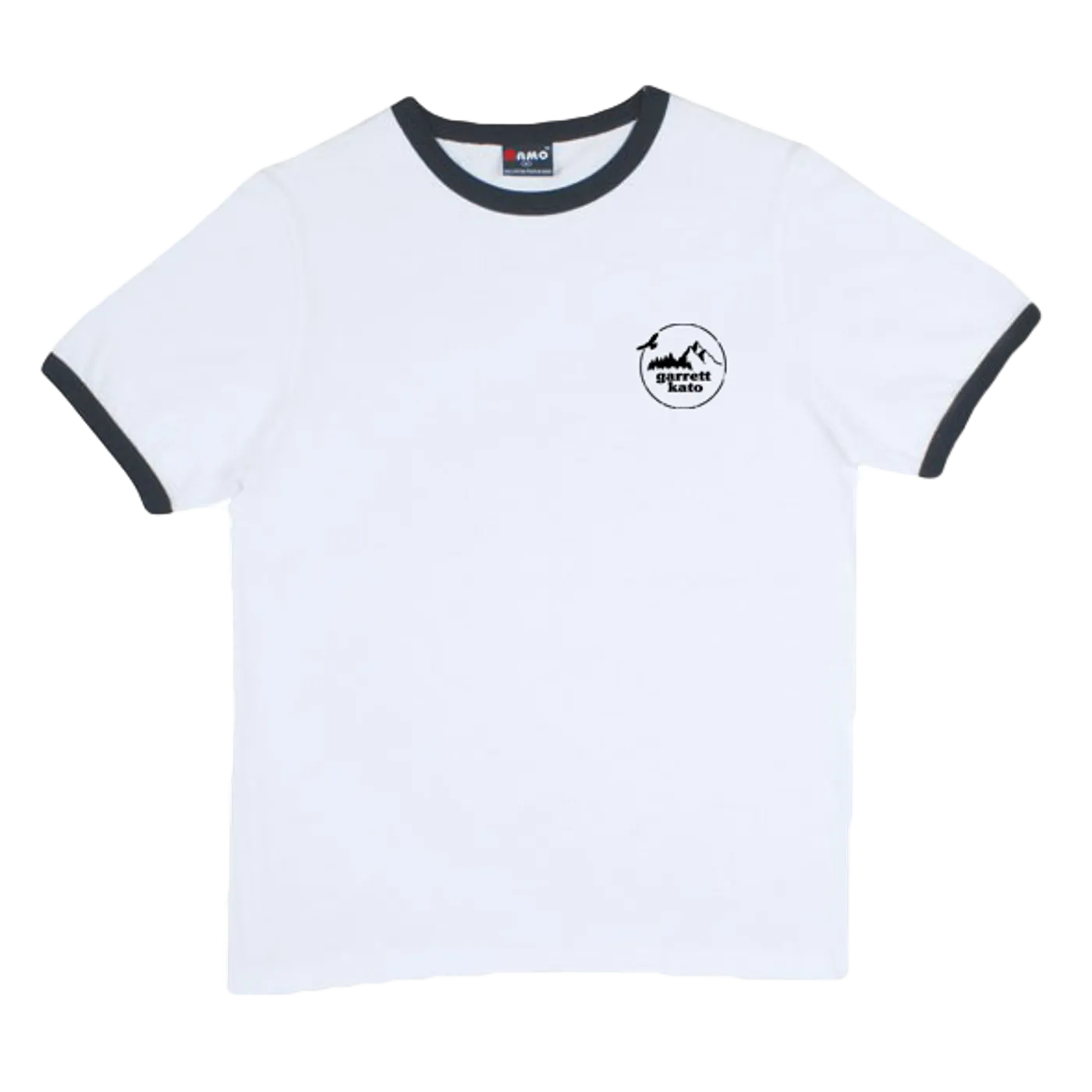 Garrett Kato Logo Ringer Tee (White/Black)