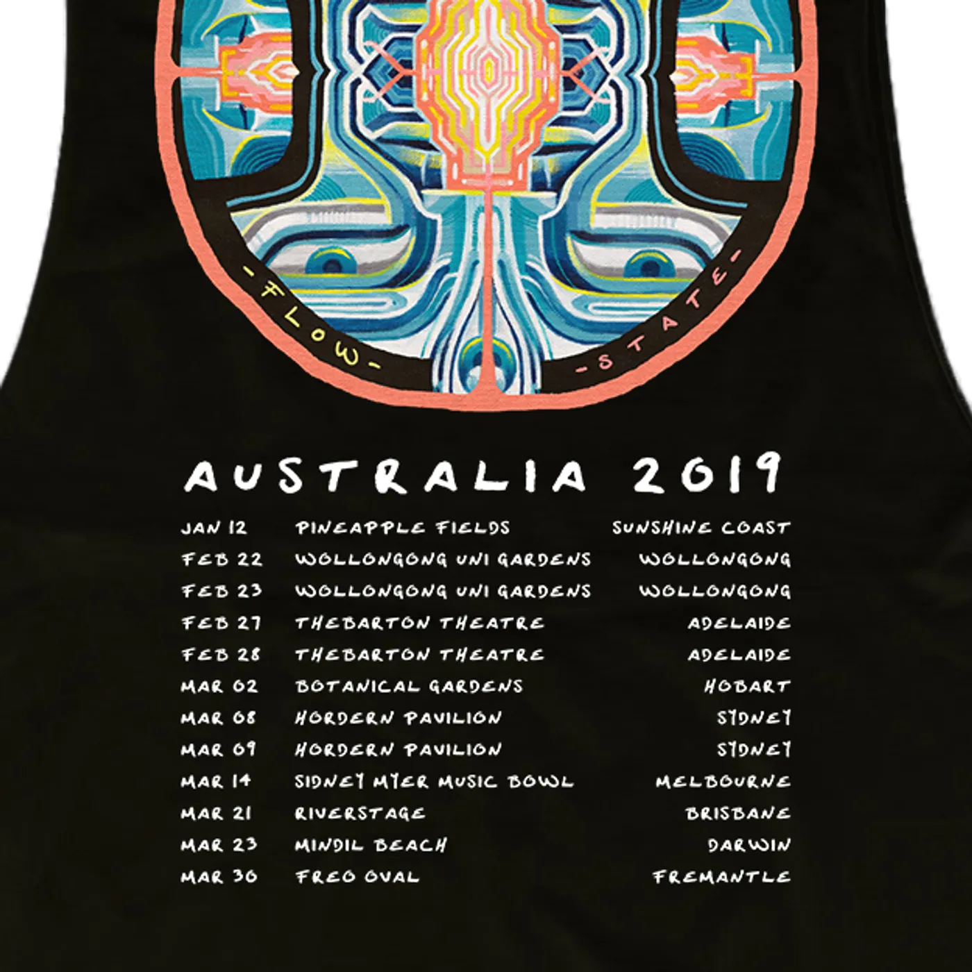 Tash Sultana Flow State 2019 Australia Tour Sleeveless (Black)