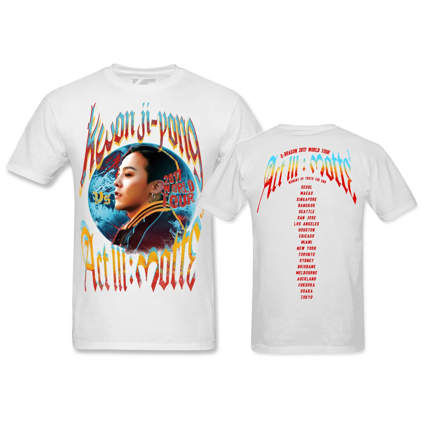 BIGBANG - [MOTTE] G-DRAGON WHITE T-SHIRT TYPE 1