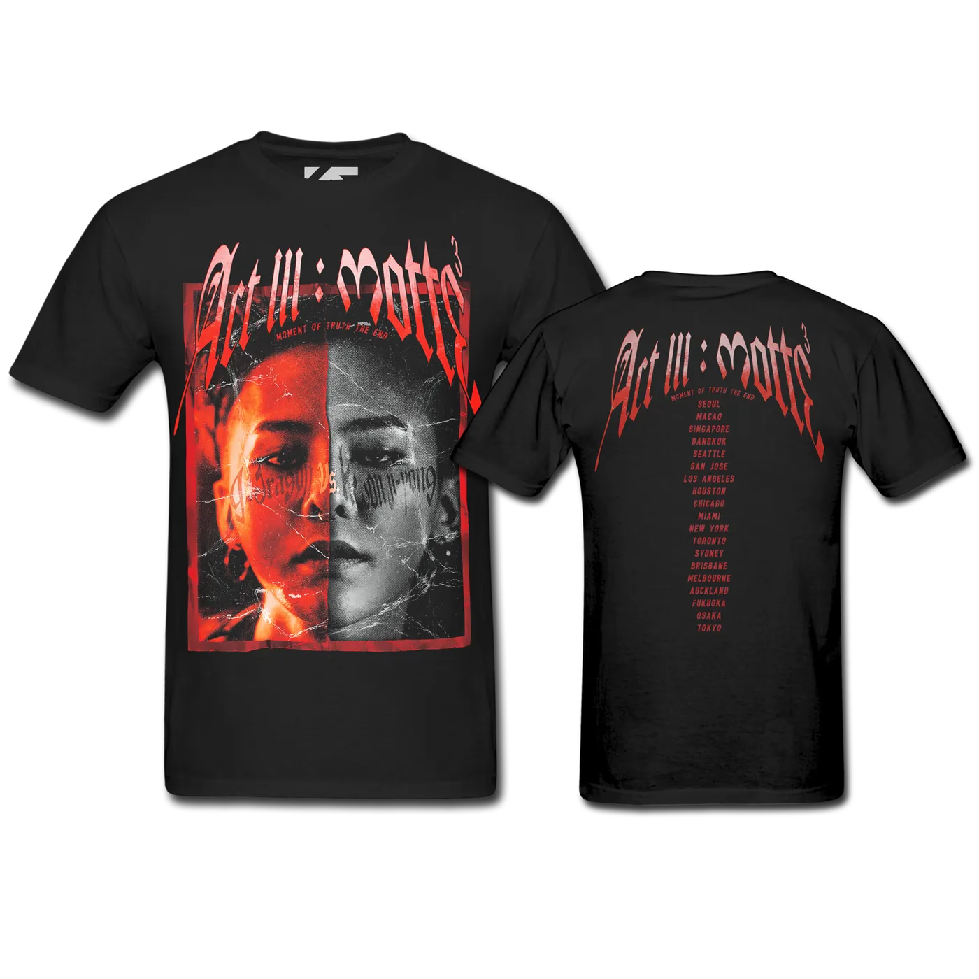 BIGBANG - [MOTTE] G-DRAGON BLACK T-SHIRT TYPE 5