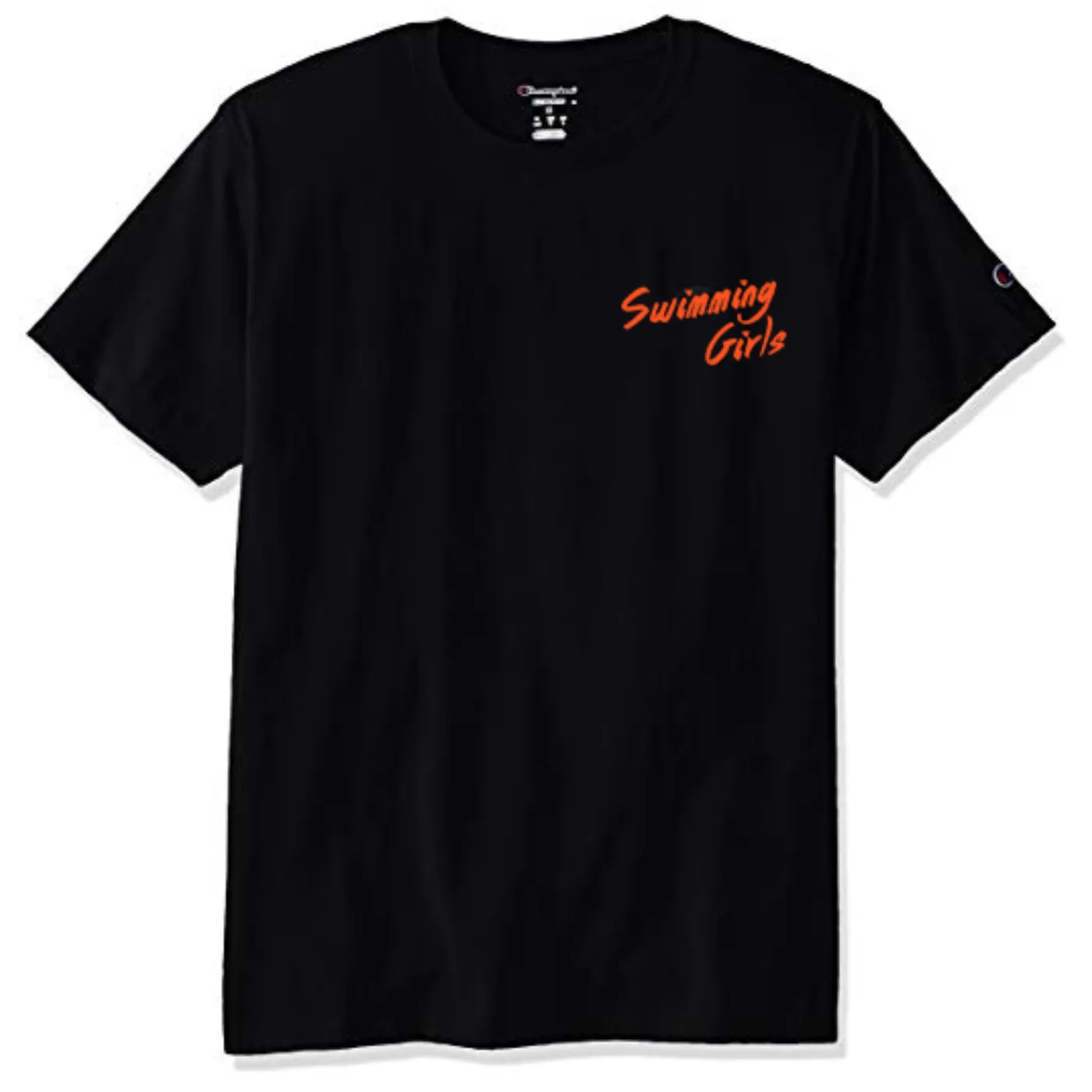 SWIMMING GIRLS T-SHIRT (ORANGE TEXT)