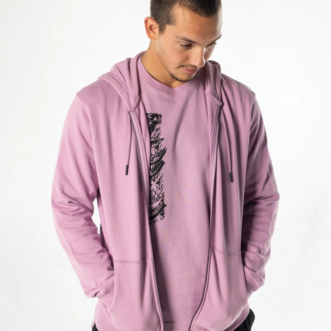 Monstercat REAPER CAT - Lilac Zip Hoodie