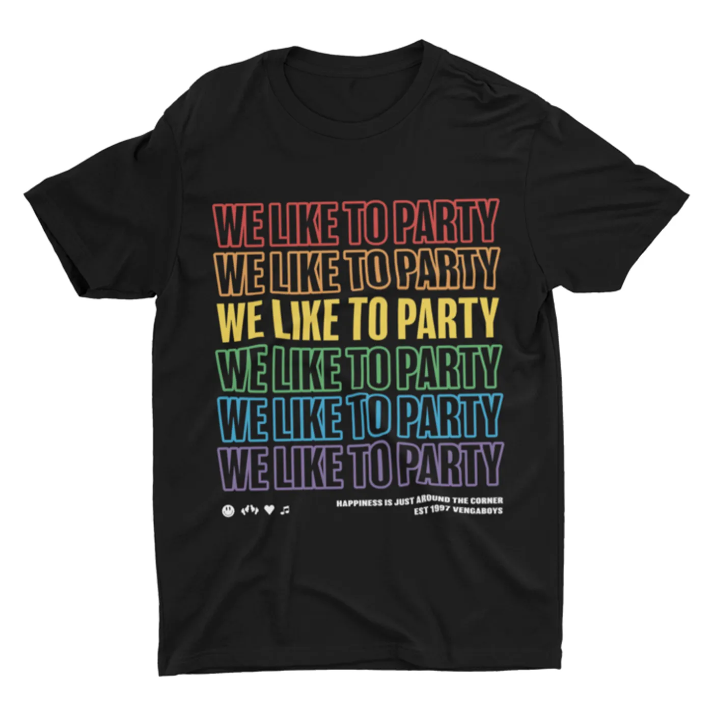 Vengaboys We Like to Party Rainbow Pride T-shirt
